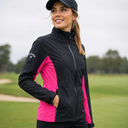 Callaway Weather Series Damen Golfjacke – Schwarz/Pink – Wind- & Wetterjacke