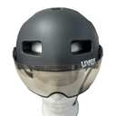 UVEX Rush Visor Fahrradhelm – Black Silver Matt