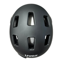 UVEX Rush Visor Fahrradhelm – Black Silver Matt