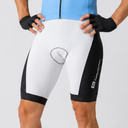 BELLWETHER Herren Radhose / Cycling Shorts – Weiß/Schwarz – Gepolstert