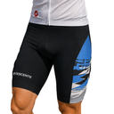DESCENTE Herren Radhose / Cycling Shorts mit Sitzpolster – Schwarz/Blau