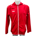JAKO Damen Kapuzenjacke – Rot/Weiß