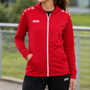 JAKO Damen Kapuzenjacke – Rot/Weiß