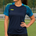 JAKO Funktionsshirt Damen – Marine/Türkis/Neongelb