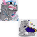 Nijdam Junior Adjustable Schlittschuhe – verstellbar – Weiß/Pink/Blau