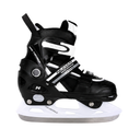 Nijdam Junior Ice Hockey Skates – verstellbare Kinder-Eishockeyschlittschuhe – Schwarz/Weiß