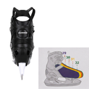 Nijdam Junior Ice Hockey Skates – verstellbare Kinder-Eishockeyschlittschuhe – Schwarz/Weiß