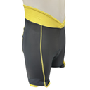 rh+ Damen Radhose mit Sitzpolster – Anthrazit/Gelb | Komfort | Elastisch | Performance Fit